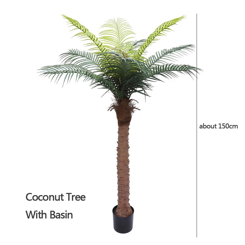 Artificial coconut tree large green plant for indoor decoration - vue 14 sur 15