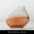 striped blown glass vase for creative floral decoration