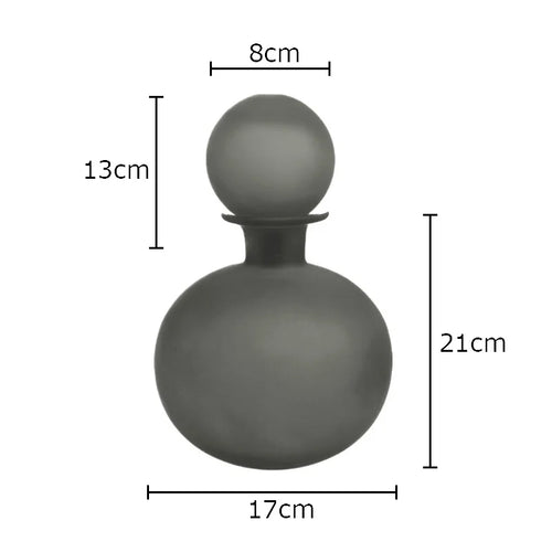 frosted glass vase for artificial flowers modern decoration - vue 15 sur 21