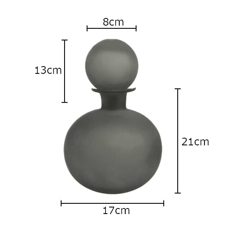 frosted glass vase for artificial flowers modern decoration - vue 14 sur 21