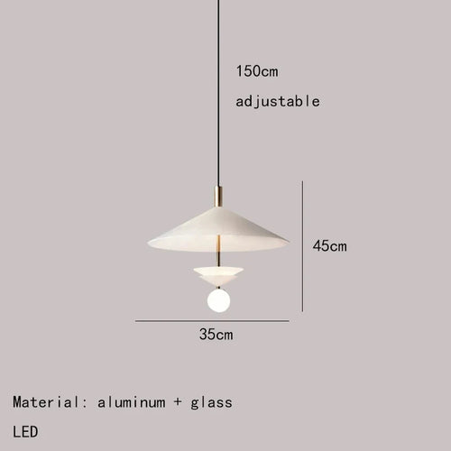 Modern indoor metal pendant light with soft illumination - vue 10 sur 14