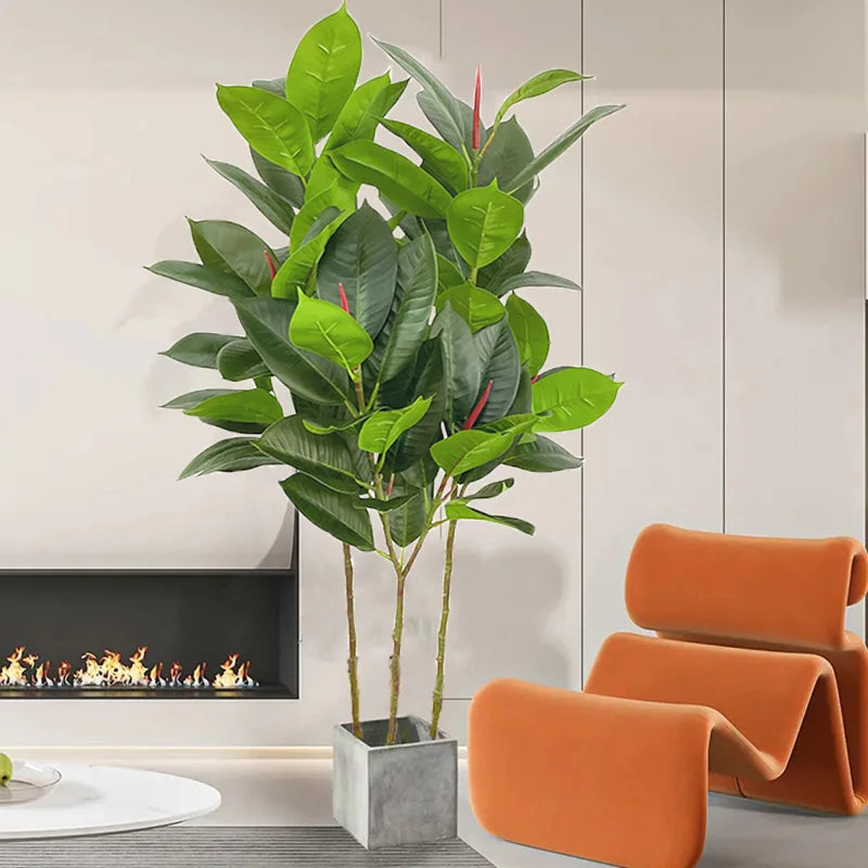 Artificial ficus plant in plastic for indoor and outdoor decoration