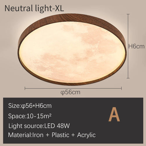 Modern moon dimmable LED ceiling lights - vue 13 sur 17