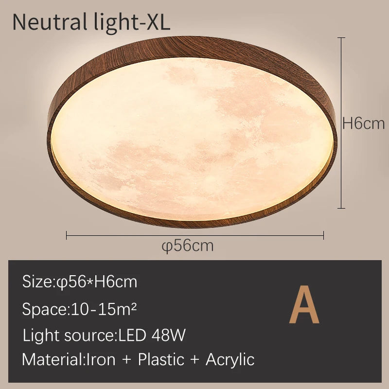 Modern moon dimmable LED ceiling lights - vue 12 sur 17