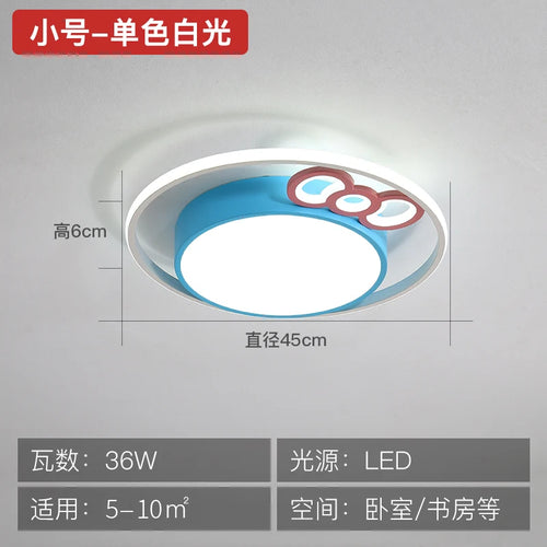 Round LED children's ceiling light with eye protection and soft lighting - vue 15 sur 15