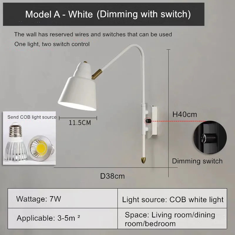 modern wall light with swing arm for elegant interior - vue 13 sur 17