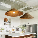 Handmade vintage rattan pendant light for indoor lighting