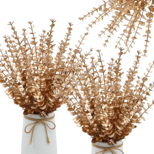 lot de 5 branches d eucalyptus artificielles pour décoration florale - vue 7 sur 12