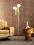 Modern double head glass globe lamp for elegant lighting