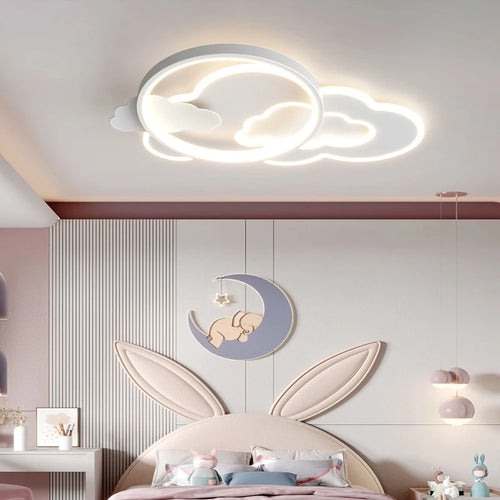 Modern LED cloud ceiling light for children's room décor - vue 6 sur 9
