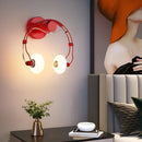 Creative LED wall light in headphone design