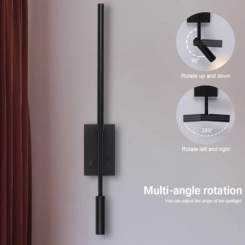 Modern LED wall light for sofa decor - vue 4 sur 9