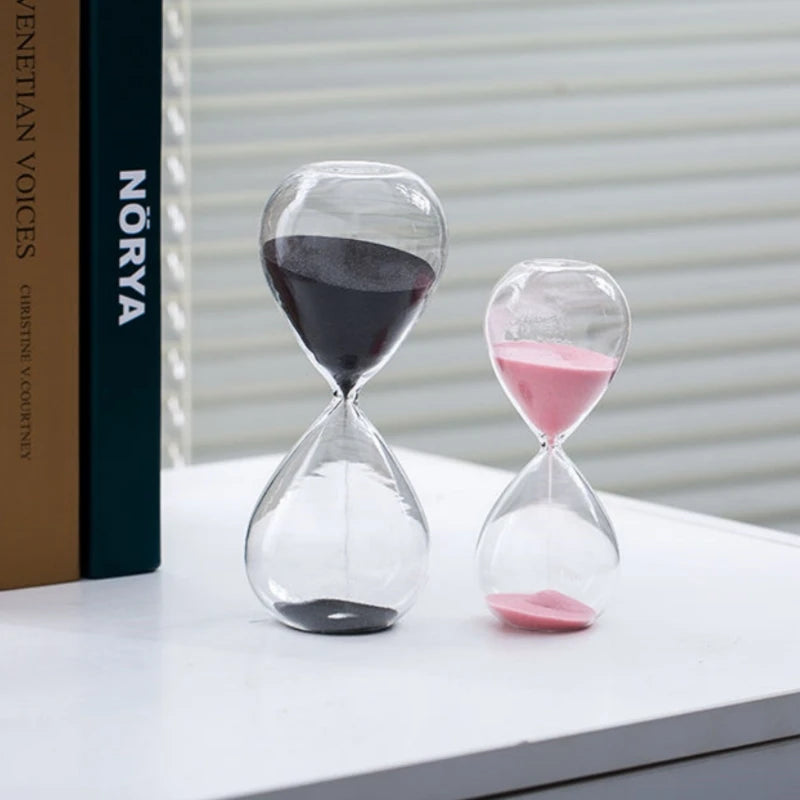 colored glass hourglass modern decoration for office and home