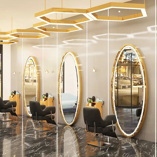 modern creative egg-shaped light mirror - vue 6 sur 6