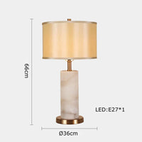 Retro marble fabric table lamp for interior decor