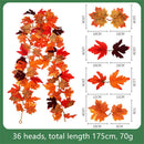 Decorative artificial silk maple leaf garland for garden