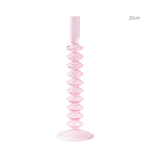 Conical glass candle holder for wedding tables and Nordic decoration - vue 23 sur 28