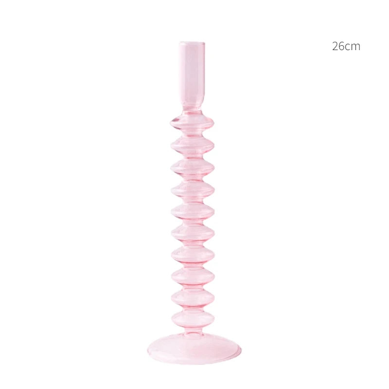 Conical glass candle holder for wedding tables and Nordic decoration - vue 22 sur 28