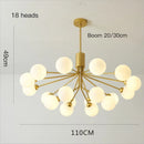 Modern glass bubble and flower decorative chandelier