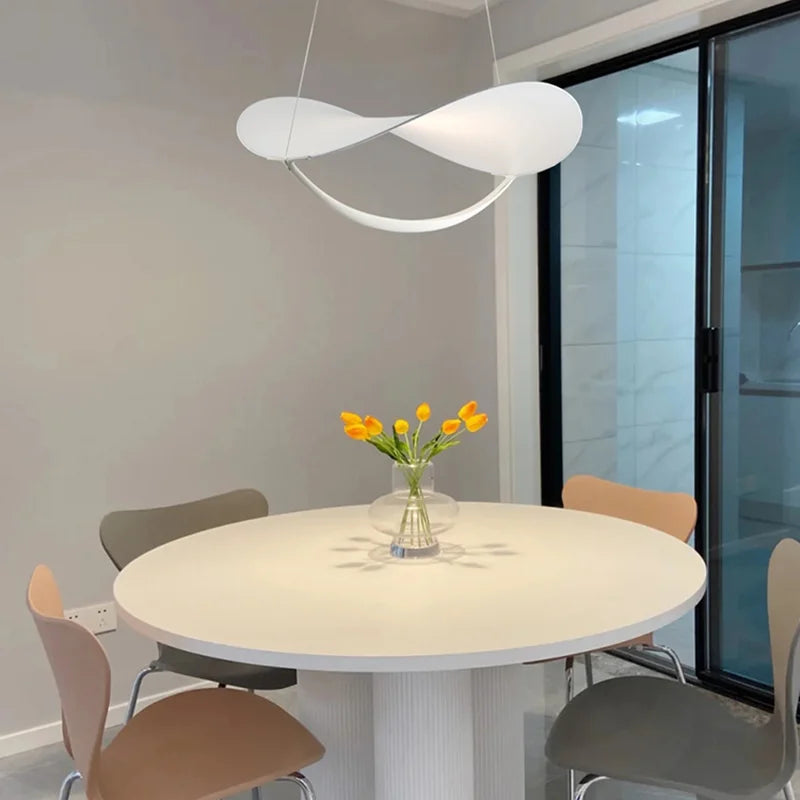 Fabric pendant light for modern Italian interior decoration - vue 3 sur 8