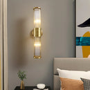Crystal wall light with chrome and black stripes for indoor use