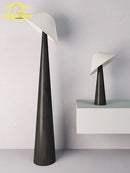 Japanese wabi-sabi zen art solid wood floor lamp