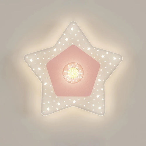 Modern romantic ceiling light for children's room, warm atmosphere - vue 7 sur 8
