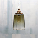 Luxurious copper glass pendant light antique fixture