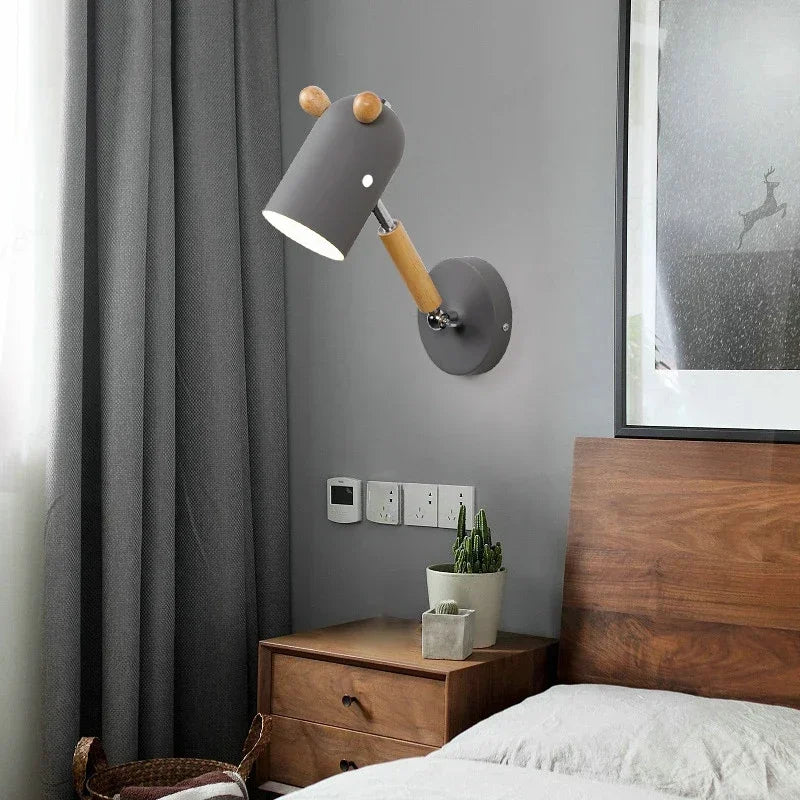 Modern wall light for children's room cartoon style