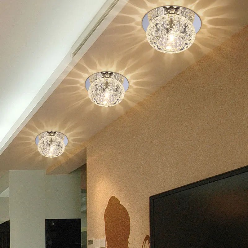 Modern crystal LED ceiling light