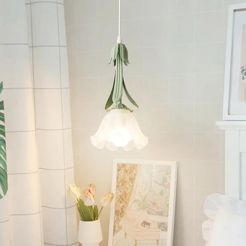 French style glass chandelier with decorative flowers for indoor use - vue 3 sur 10