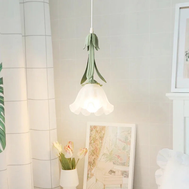 French style glass chandelier with decorative flowers for indoor use - vue 3 sur 10