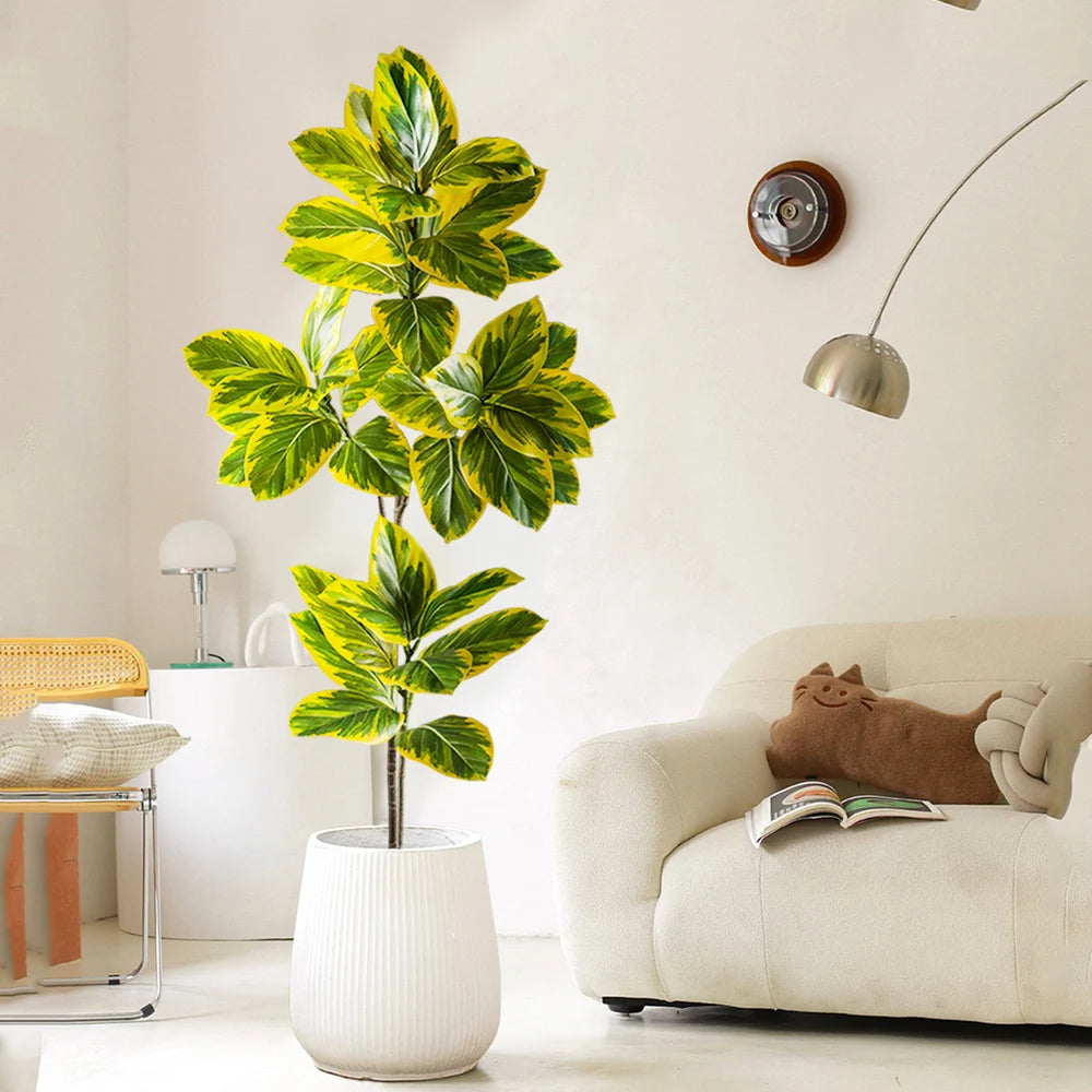 Artificial banyan branch with magnolia leaves for decoration - vue 5 sur 9