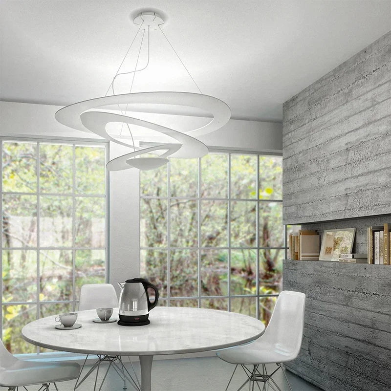 Nordic spiral pendant light for elegant lighting - vue 3 sur 6