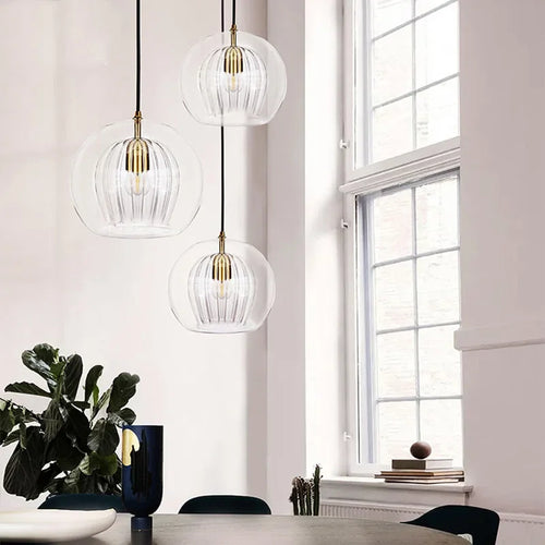 Modern nordic glass pendant light for interior decoration - vue 5 sur 15