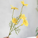 5 white daisy heads artificial flowers for festive decorations