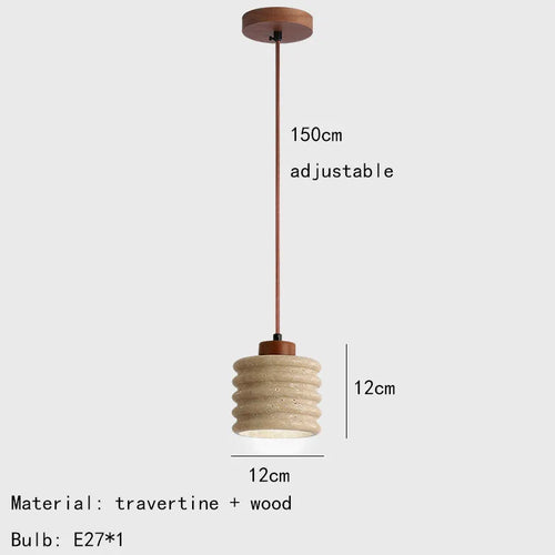 Contemporary natural stone pendant light for modern interiors - vue 12 sur 11