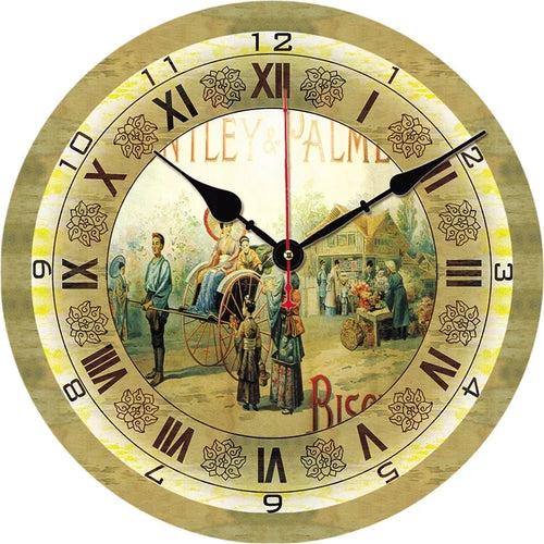 retro silent wall clock for modern home decor - vue 14 sur 19