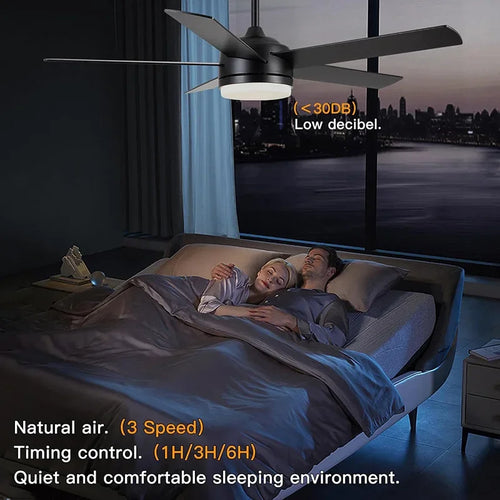 plafonnier silencieux avec télécommande trois pales pour ventilation optimale - vue 6 sur 6