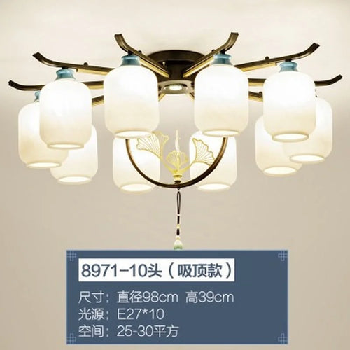 Chinese retro chandelier for elegant and cosy lighting - vue 18 sur 21