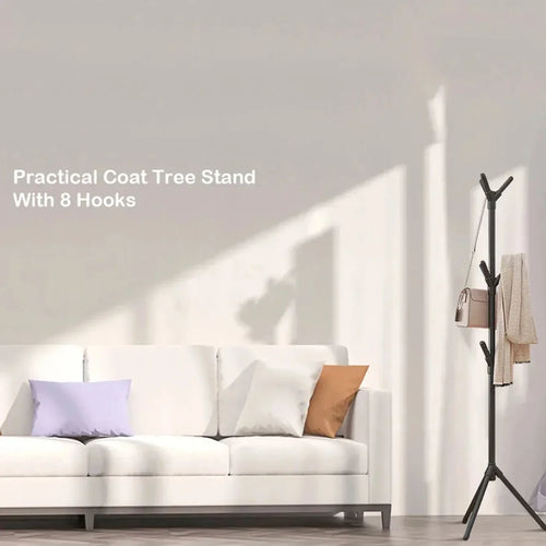 practical tree branch shaped clothes rack with multiple hooks - vue 4 sur 10