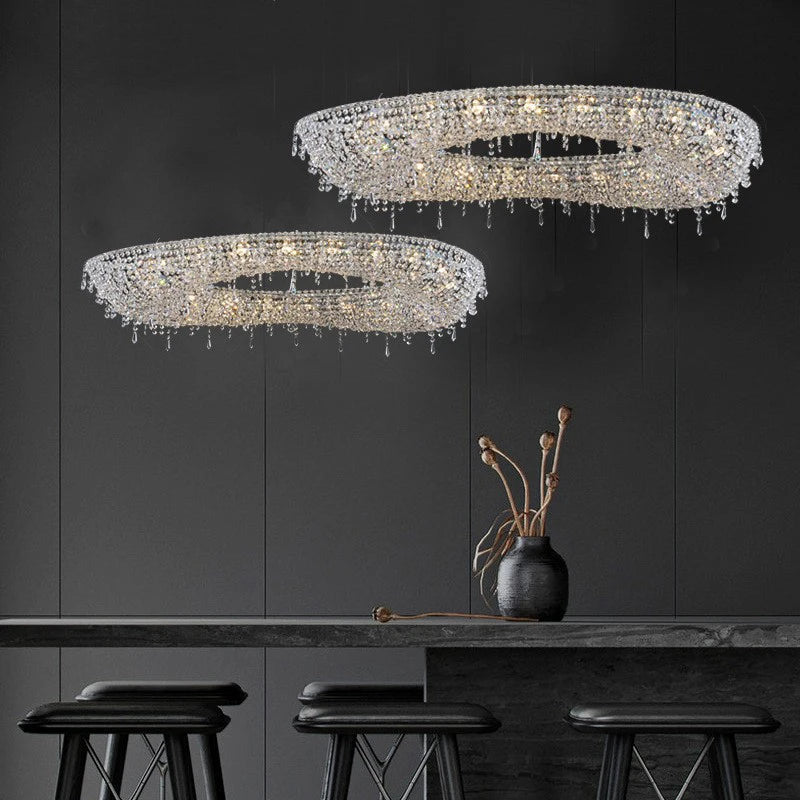 Clear crystal chandelier with creative and elegant design - vue 5 sur 10