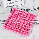 Set of 81 artificial soap roses for decorations and gifts