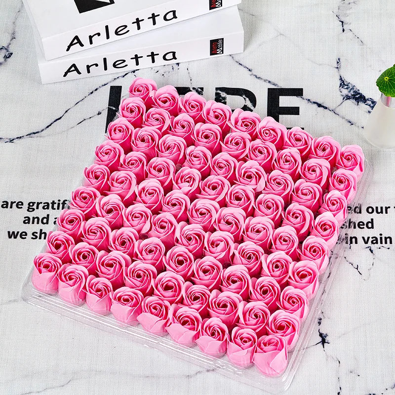Set of 81 artificial soap roses for decorations and gifts - vue 14 sur 18
