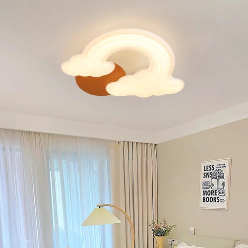 Romantic rainbow cloud ceiling light for children, decorative and modern - vue 6 sur 7