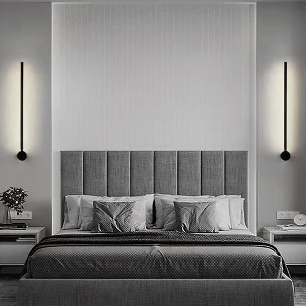 Minimalist long strip LED wall light for indoor decoration