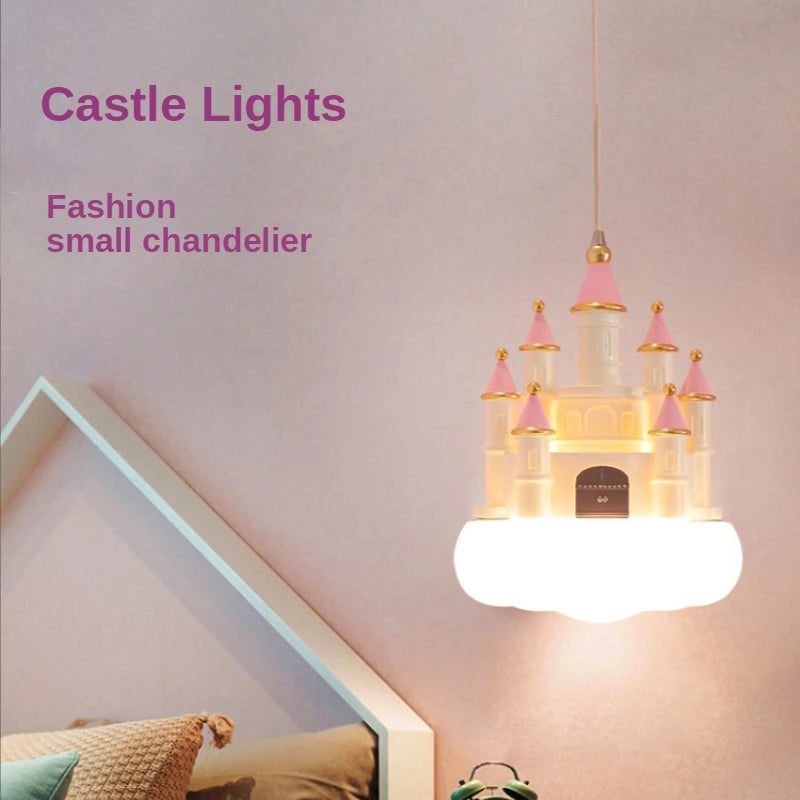 Creative castle clouds pendant light for children's room