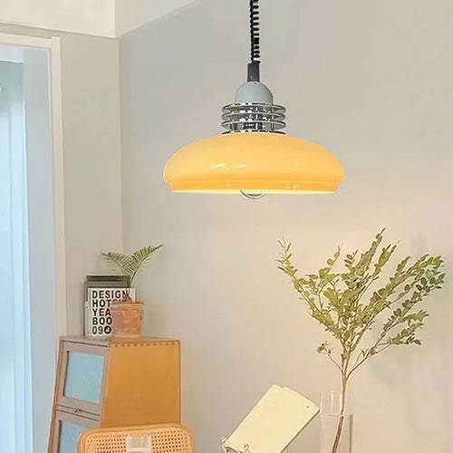 Nordic retractable Bauhaus style glass pendant light for bar and restaurant - vue 3 sur 8