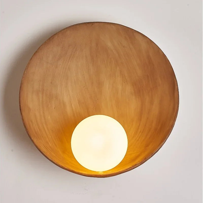 Chinese style resin wall light with creative decorative LED lighting