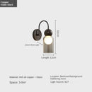 Postmodern copper wall light for interior decoration